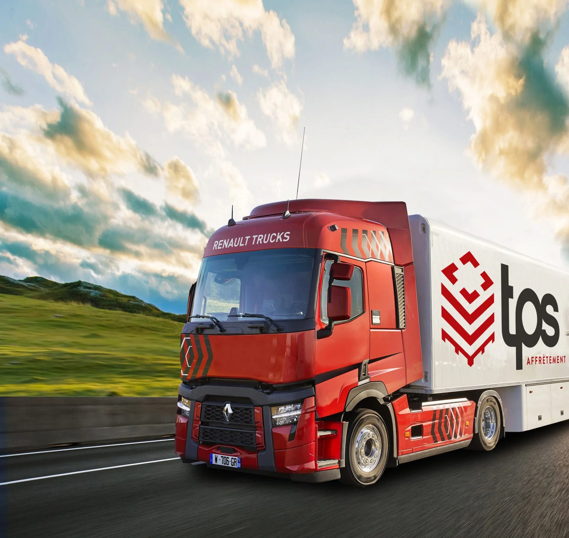 Camion de TPS Affrètement sur la route